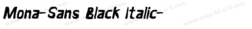 Mona-Sans Black Italic字体转换